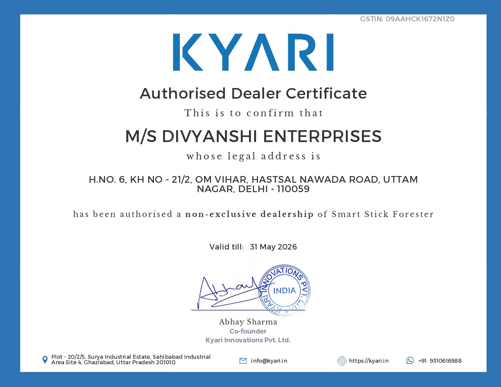 certificate